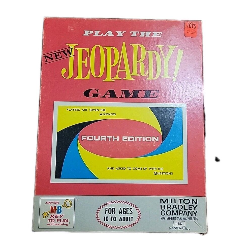 Jeopardy Board Game - 4th Edition (1964) Incomplete (missing 1 piece)